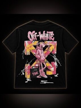 Off-White x Pink Panther Tee - Size XL - NWT